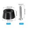 Unique Bargains Rubber Non Slip Shock Absorption Durable Furniture Pads Black - 2 of 4