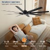 YUHAO Modern and Contemporary Black Ceiling Fan without Light ,Reversible DC Motor and Remote Control - 4 of 4