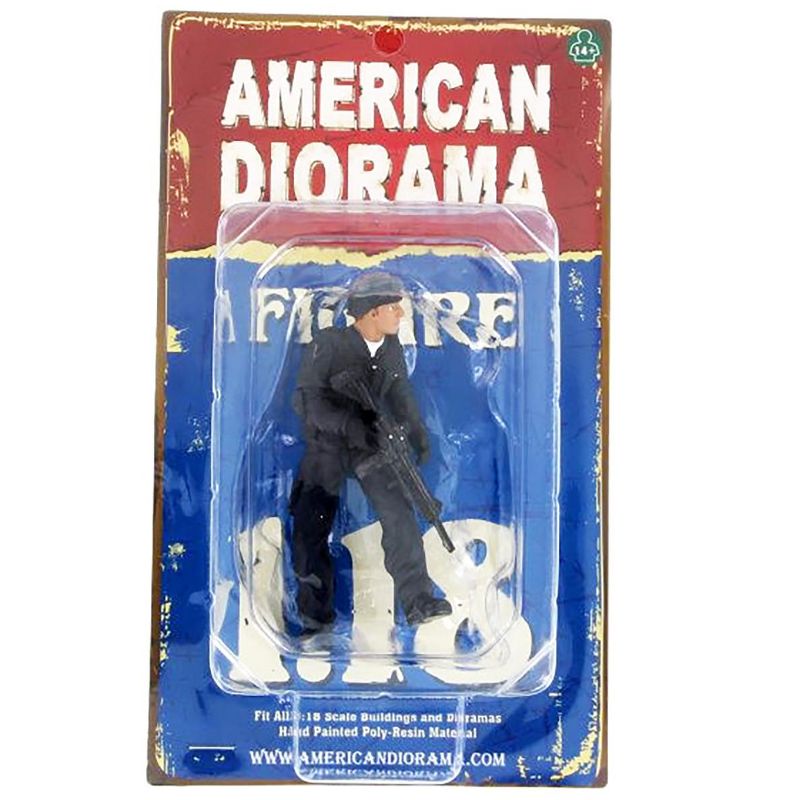 SWAT Team Rifleman Figure For 1:18 Scale Models by American Diorama, 3 of 4