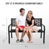 Karl Home | 50 in. Metal Outdoor Bench (7 colors available) - 2 of 4