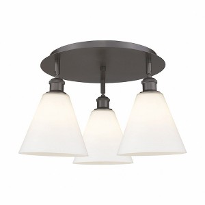 Berkshire - 3 Light Flush Mount In Industrial Style-10.5 Inches Tall and 19.75 Inches Wide - 1 of 1