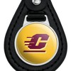 Central Michigan University Secondary Black Leather Keychain - 3 of 4