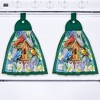 Collections Etc Floral Songbird Scene Kitchen Towels - Set of 2 Green - 2 of 2
