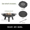 Good Directions Porto 32" Outdoor Fire Pit with Grill Plate and Cover Lid Black - 4 of 4