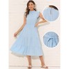 INSPIRE CHIC Women's Mock Neck Ruffled Cap Sleeve Dress - 2 of 4