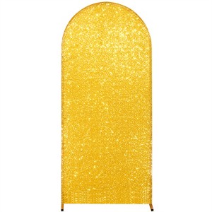 Bling Arch Backdrop Cover, Reusable Wedding Arch Stand Cover with Zipper, Fitted Backdrop Cover for Birthday Party Ceremony Banquet Decor - 1 of 4