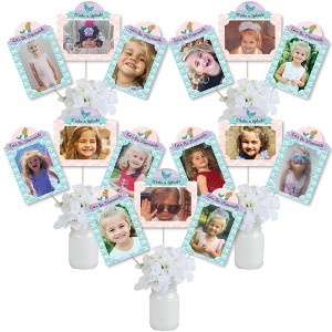Big Dot of Happiness Let's Be Mermaids - Baby Shower or Birthday Party Picture Centerpiece Sticks - Photo Table Toppers - 15 Pieces - 1 of 4