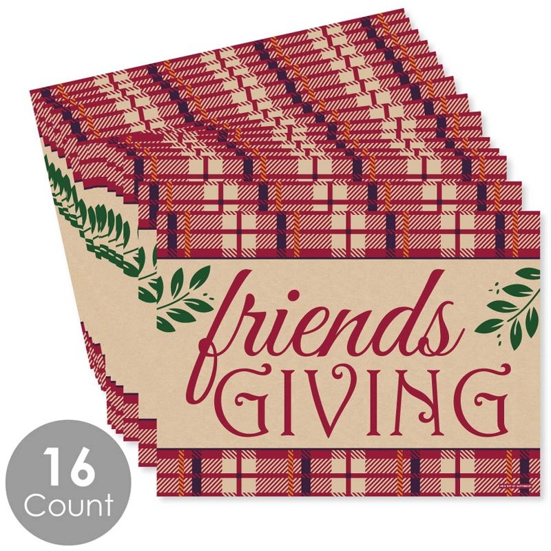 Big Dot of Happiness Friends Thanksgiving Feast - Party Table Decorations - Friendsgiving Party Placemats - Set of 16, 3 of 7