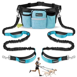 PetAmi Premium Hands Free Dog Leash for 2 Dogs, Adjustable Waist Belt Fanny Pack Dual Bungee for Dog Walking Running Hiking Jogging Biking - 1 of 4