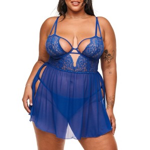 Adore Me Women's Rae Babydoll Lingerie - 1 of 4