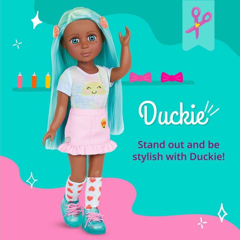 Glitter Girls Duckie Turquoise Hair &#38; Styling Accessories 14&#34; Poseable Fashion Doll, 4 of 12