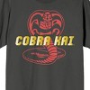 Cobra Kai Snake Art Women's Charcoal T-Shirt - 2 of 3