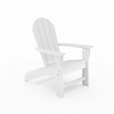 White Adirondack Chair ¨C Premium HDPE Poly Lumber for Pool, Patio, and Garden Elegance