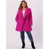 Agnes Orinda Women's Plus Size Winter Fashion Double Breasted with Pockets Warm Pea Coats - 3 of 4