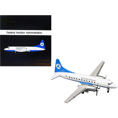 Convair CV-580 Commercial Aircraft White with Blue Tail "Gemini 200" Series 1/200 Diecast Model Airplane by GeminiJets
