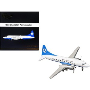 Convair CV-580 Commercial Aircraft White with Blue Tail "Gemini 200" Series 1/200 Diecast Model Airplane by GeminiJets - 1 of 4