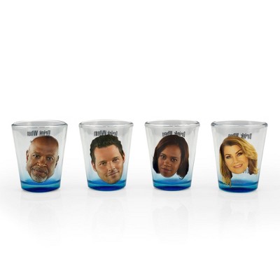 Surreal Entertainment Grey's Anatomy Set Of 4 Character Shot Glasses