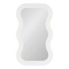 Kate & Laurel All Things Decor 24"x40" Fripp Wavy Wall Mirror Wood White - 4 of 4