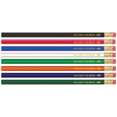Musgrave Pencil Company No. 2 Wood Case Hex Pencil, Assorted Colors, Pack of 12/10 Packs