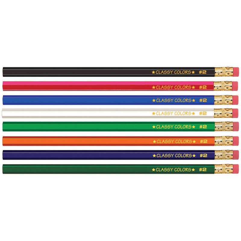 Musgrave Pencil Company No. 2 Wood Case Hex Pencil, Assorted Colors, Pack of 12, 1 of 2