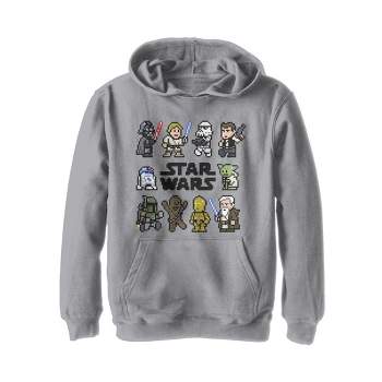 Boy's Star Wars Pixel Character Square Pull Over Hoodie