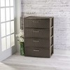 3/4 Drawer Weave Tower, Plastic Decor Drawers with Pull Handles - 3 of 4