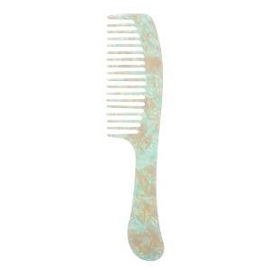 Unique Bargains Women's Acetate Wide Tooth Hair Comb 6.89"x1.57" Green 1 Pc - 1 of 4
