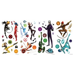 Miraculous Tales of Ladybug and Cat Noir Peel and Stick Kids' Wall Decals - RoomMates: Multicolor Self-Adhesive Animal Decor - 1 of 4