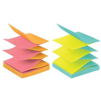 Post-it Pop Up Notes, Alternate Capetown Colors, 12 Pads with 100 Sheets