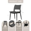 SEVOBAL Dining Chairs Set of 2 Modern Minimalist PU Leather Chairs with Ergonomic Backrest and Metal Frame for Kitchen, Gray, 18.82"*17.32"*32.56" - 4 of 4