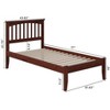AFI Furnishings Mission Twin Platform Bed with Open Footboard and Turbo Charger in Walnut - 2 of 4