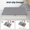 Dark Grey Non - Slip Stone Bath Mat, Quick Dry Diatomaceous Earth Bath Mat, Super Absorbent for Bathroom - 2 of 4