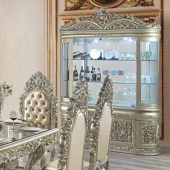 77" Sorina Decorative Storage Cabinet Antique Gold Finish - Acme Furniture