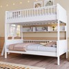 Whisen Twin Size Wooden Bunk Bed & Bed Frame with 3 Storage Shelves, Full-length Guardrail, Ladder - 2 of 4