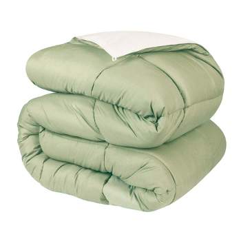 Brushed Microfiber Reversible Comforter Medium Weight Down Alternative Bedding by Blue Nile Mills