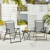Yaheetech Set of 4 Outdoor Foldable Dining Chairs with Backrest and Armrests - 2 of 4