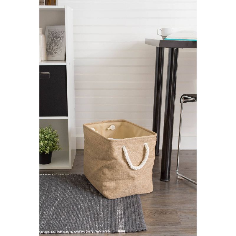 17.5&#34; x 12&#34; x 15&#34; Large Polyester Variegated Rectangle Storage Bin Taupe - Design Imports, 5 of 8