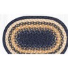Earth Rugs Jute Placemat 13"x19", Lt. Blue, Dk. Blue & Mustard Braided Table Mat, Coastal Rustic Dining Accent - 3 of 3