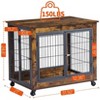 Wooden Indoor Dog Kennel Stylish Pet Crate with Iron Bars - 4 of 4