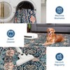 Acekool Area Rugs: Washable Non-Slip Boho Floral Carpet, Soft Low Pile Foldable Stain Resistant Rugs for Living Room, Bedroom, Home, Dining Room - 3 of 4