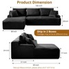 106”Modular Sectional Sofa,Cloud Sectional Couch with L-Shape Chaise/Deep Seat/Plush Corduroy Fabric,Space-Saving,Boneless Compression Sleeper Sofa - 2 of 4