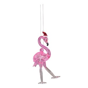 Gallerie II Flamingo Santa Christmas Xmas Ornament - 1 of 2