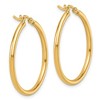 Black Bow Jewelry 2mm Round Hoop Earrings in 14k Yellow Gold, 30mm (1 3/16 Inch) - 3 of 4