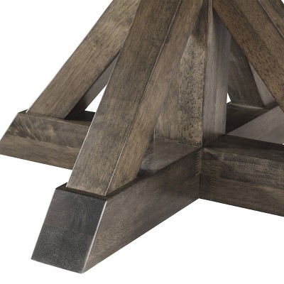 Alfred Round Reclaimed Wood Rustic Dining Table