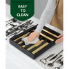 LunaLulinlk Luxury Bamboo Utensil Rack and Silverware Organizer, Kitchen Drawer Organizer - Utensil Holder and Cutlery Tray for Flatware 7 Slot - 3 of 4