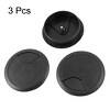 Unique Bargains Plastic Desktop Computer 80mm Grommet Cable Hole Cover Black 3 Pcs - 2 of 4