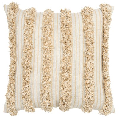 Striped Throw Pillow Cover Beige - Donny Osmond Home