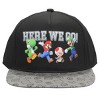 Super Mario Bros Here We Go Boy's Black Snapback Hat - 2 of 4