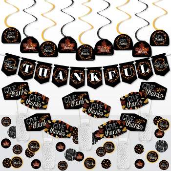 Big Dot of Happiness Give Thanks - Thanksgiving Party Supplies Decoration Kit - Decor Galore Party Pack - 51 Pieces