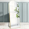 Muselady Glam Style Oversize Arch Full Length Floor Mirror with Standing,Shatterproof Glass Mirror with Metal Frame-The Pop Home - 3 of 4